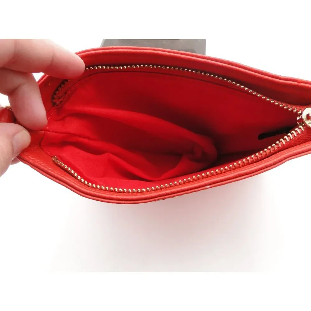 G.H. Bass & Co. Red‎ Faux Pebbled Leather Large Womens Satchel Tote & Body Bag